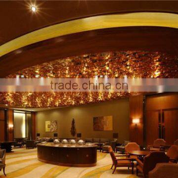 Chic Style Oval Ceiling Sculpture with Art Glass