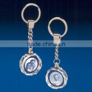 Laser engraving photo keychain wholesale crystal keychain