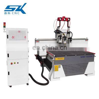 New Type 3 Heads ATC Pneumatic Multi Heads Wood CNC Router Engraving 1325 Carving Machine photo-2