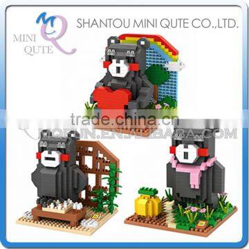 Mini Qute LOZ kawaii japanese Kumamon bear cartoon damond block plastic cube building blocks bricks educational toy