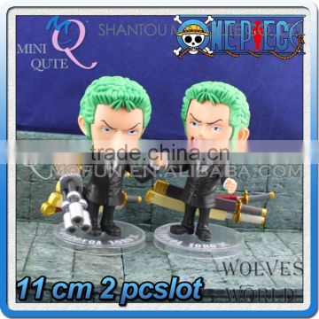 MINI QUTE 11 cm 2 styles japanese anime one piece action figure zoro Solon with mortar & sword brinquedos boys NO.MQ 096