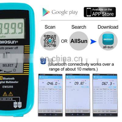Allsun EM3255 Digital Multimeter With Use With Mobile App CAT III 600V Max. Reading 3999 Auto Power Off photo-5