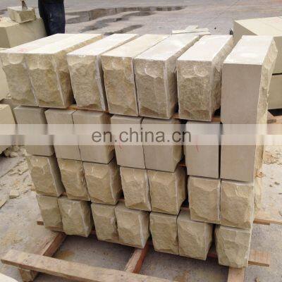 Factory cheap price beige sandstone slab stone natural mushroom surface decorative wall panels background hotel lobby