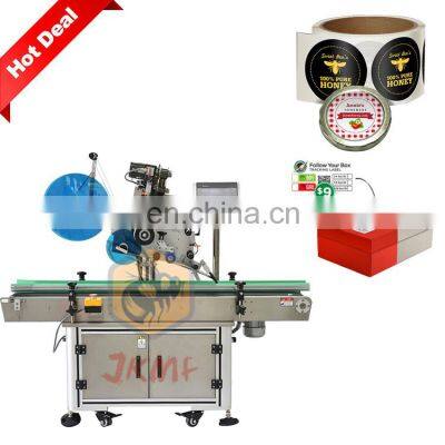 Automatic top label machine date and batch labeling machine for pouch card box labeling machines