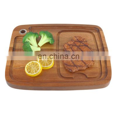 Premium Acacia Wood Steak Board Plate For Serving Steak, Meat