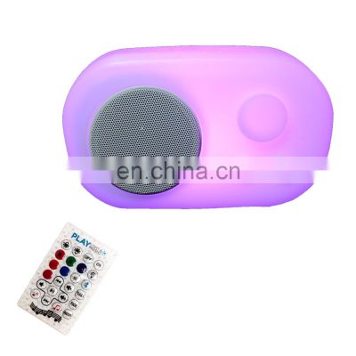 wireless outdoor BT Speaker led usb rechargeable portable PE plastic TWS function hot sale PE plastic led stereo speaker