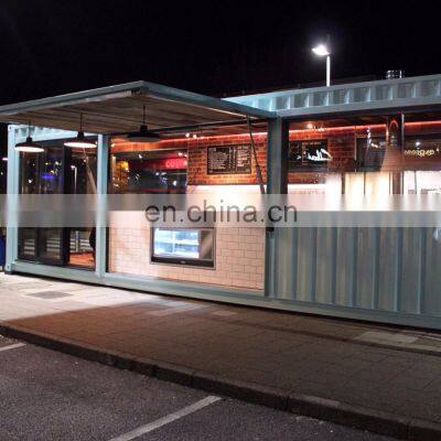 Construction Site Temporary Buildings Cheap Prefabricated Container Shop Best Fabricated Living Shipping Cafe Bar Design 40ft