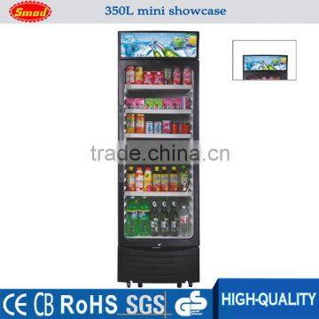 mechanical temperature control fan cooling upright beverage display showcase