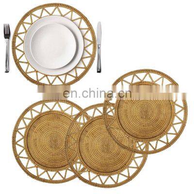 Sun Shaped Rattan Placemat Suitable for cups, plates and wall decor basket wholesale Handwoven in Vietnam