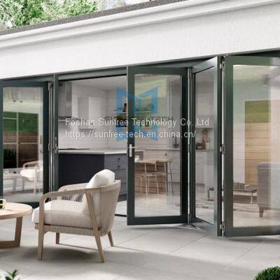 Bulk bifold doors aluminium folding patio exterior aluminum bi folding glass door accordion doors