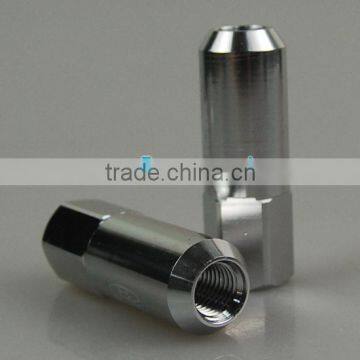 silver anodized aluminum racing wheel lug nuts