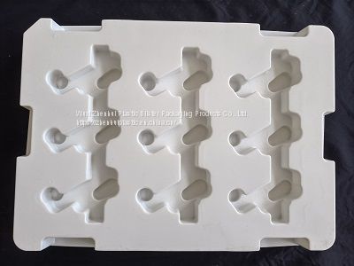 recyclable plastic blister trays blister packaging inner trays for auto parts white PET plastic trays