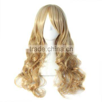 2015 fashion Girls long curly hair wig wig cute hairpiece