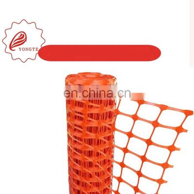 100X40mm holes orange barrier fence HDPE 1X50m safety net