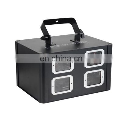 laser light dj 4 lens laser light show 4-eye 4 heads square double layer RGB full color laser