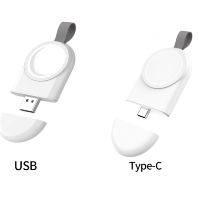 Factory Wholesale Smart watch USB Charger Cordless Wireless Charger for Watch 2 3 4 5 6 7 8 9 Magnetic Charger Key Chain