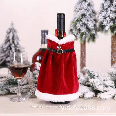 Premium Christmas Wine Bottle Dress - Elegant Ball Tree Ornament Design for Restaurant Decoration