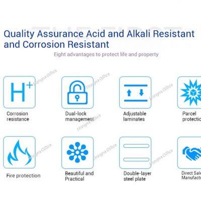 Hengna Industrial PP Corrosive Chemical Storage Unit With Security Double Lock Management for Pharmaceutical R&D Labs| OSHA Compliant photo-5