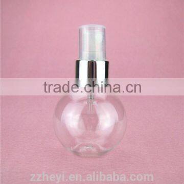 2.5oz 65ml clear spherical plastic perfume bottles for sale