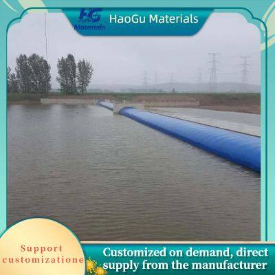 Barragem inflável reforçada com tecido