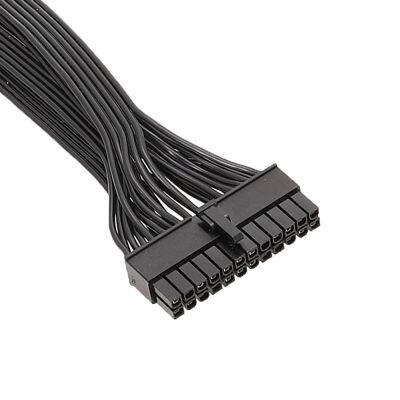10Pin+18Pin to 24Pin Modular Power Cable Black Flat Ribbon for EVGA Power Supply