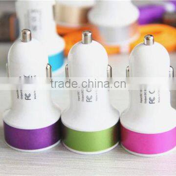 Black+PINK 4.8amp/24watts Mini Usb 2 Port Car Charger