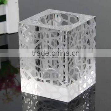 High quality the Water Cube crystal pen container