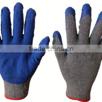 latex coated cotton glove/black latex gloves