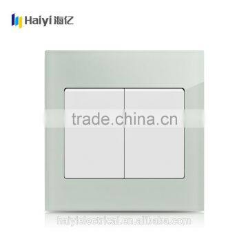 Haiyi Hot Selling Wall Switch 2 Gang 2 Way Electrical Wall Switch