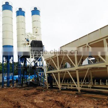 2016 HZS50 skip type concrete mixing plant for sale