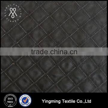 Embroidered Polyester Suede Fabric for garment,coat