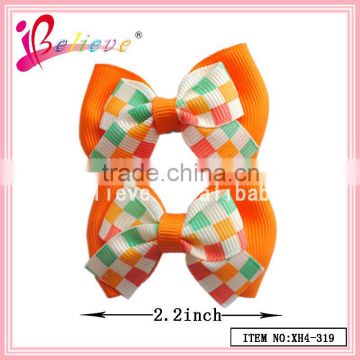 2015 Hot chinese girl grosgrain ribbon bow hair jewelry wholesale bow tie clip