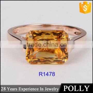 New Design Ladies Lucky Stone Finger Rose Gold Ring 2016 photo-2