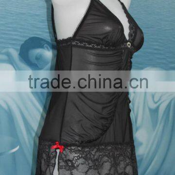 Sexy Mature Baby Doll Lingerie Baby Doll Fashion Lace Open Transparent ,nylon/spandex Underwear photo-2