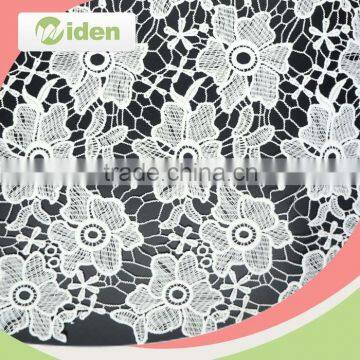 free sample Available 100%milkypolyester water-soluble guipure lace fabric