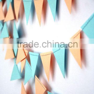 Triangle Decorative Chinese Paper Bunting Flags for Party Decoration