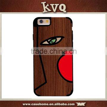 Gridiron Pattern Wood+PC Hard Back Cover Case for Iphone 6s photo-3