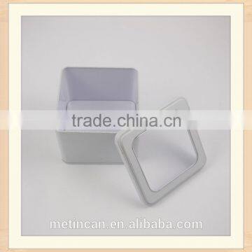 Direct Factory Window Square Tin Box with PVC Window