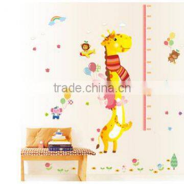 Giraffe height/kindergarten children room adornment wall stickers