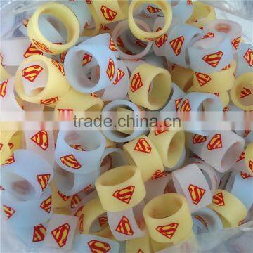 Microsmoke unbreakable elastic silicone rubber band, glow in the dark silicone vape band, silicone rubber band printing machine