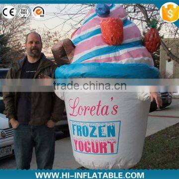 2015 Excellent design customized advertising inflatable ice cream model for promotion