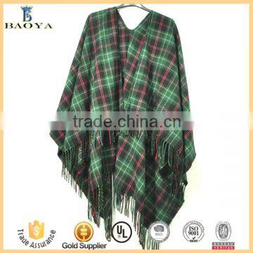 Fashion Design Factory Price Premium Knit Cashmere Poncho Scarf