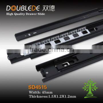 3-fold black drawer sliding furniture hardware