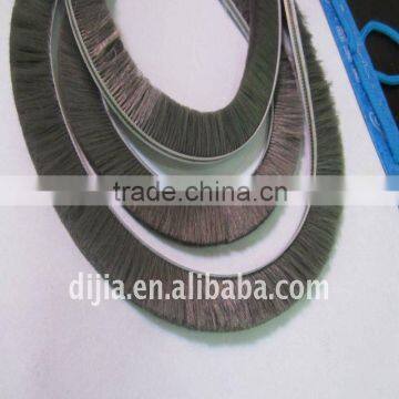 Dust-proof window seal brush pile strip with silicone