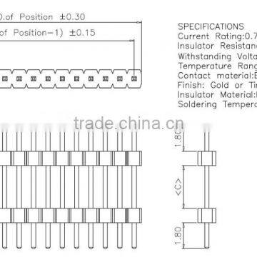1.0mm Pitch Double Housing Straight Pin Header Connector photo-2