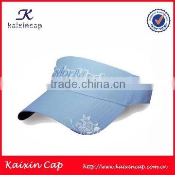 fashion wholesale custom made high quality embroidery wide brim sun visor hat sun visor cap