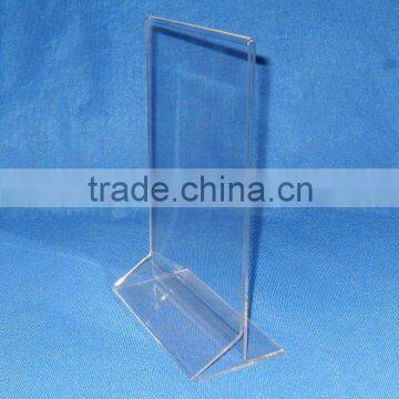 Triangle base,Clear acrylic menu holder /plastic beer menu holder