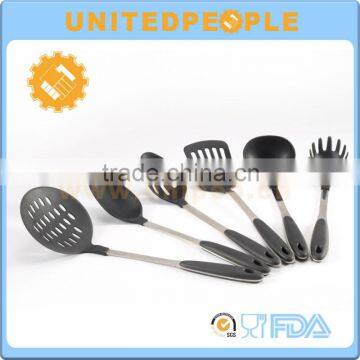 Stainless Steel Handle 6 Piece Nylon Kitchen Utensil Set