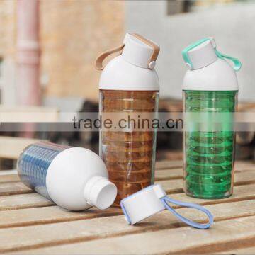 Reusable BPA Free Personalized Nod Shaped Plastic Double Wall Bottle