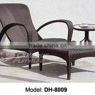 Hotel Furniture Outdoor Plastic Wicker Sun Lounger(DH-8009)